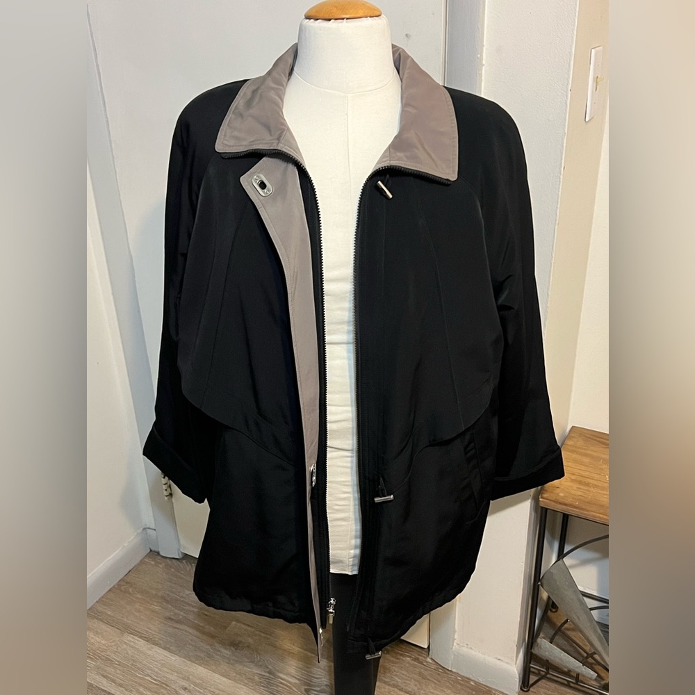 Black & Tan Rain Jacket